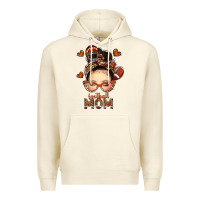 Sandshell football messy bun mom Premium Hoodie - texasbilliewilder