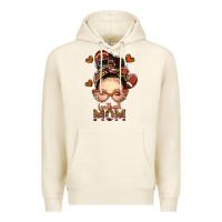 Tofu football messy bun mom Premium Hoodie - texasbilliewilder