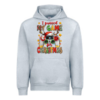 Heather Grey i paused my game for christmas Urban Hoodie - Zillion Design Studio