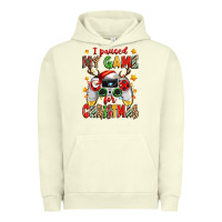 Pigment Pistachio i paused my game for christmas Urban Hoodie - Zillion Design Studio