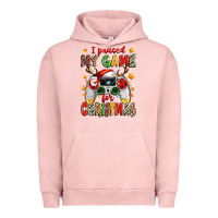Pigment Salmon i paused my game for christmas Urban Hoodie - Zillion Design Studio