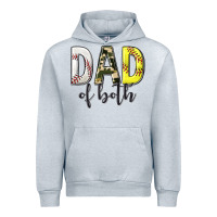 Heather Grey dad of both with softball and baseball Urban Hoodie - texasbilliewilder