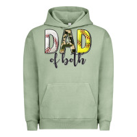 Pigment Oil Green dad of both with softball and baseball Urban Hoodie - texasbilliewilder