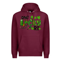 Burgundy One Lucky Respiratory Terapist Premium Hoodie - RanaPortraitStore