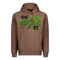 Chestnut One Lucky Respiratory Terapist Premium Hoodie - RanaPortraitStore