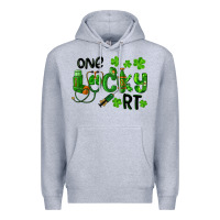 Heather Grey One Lucky Respiratory Terapist Premium Hoodie - RanaPortraitStore