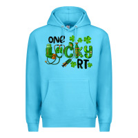 Ocean Blue One Lucky Respiratory Terapist Premium Hoodie - RanaPortraitStore