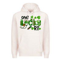Pale Pink One Lucky Respiratory Terapist Premium Hoodie - RanaPortraitStore