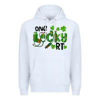 White One Lucky Respiratory Terapist Premium Hoodie - RanaPortraitStore