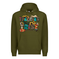 Army Green teaching my tribe Premium Hoodie - Zillion Design Studio