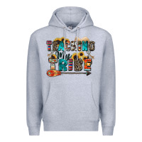 Heather Grey teaching my tribe Premium Hoodie - Zillion Design Studio