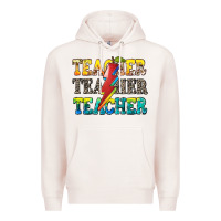 Pale Pink teacher teacher Premium Hoodie - Zillion Design Studio