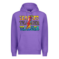 Purple teacher teacher Premium Hoodie - Zillion Design Studio