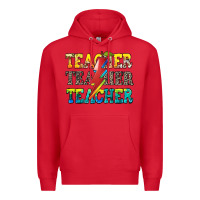 Red teacher teacher Premium Hoodie - Zillion Design Studio
