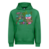 Emerald all i need is coffee and plants Urban Hoodie - texasbilliewilder