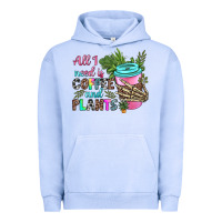 Pigment Grape Ice all i need is coffee and plants Urban Hoodie - texasbilliewilder