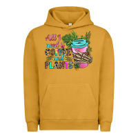 Pigment Peanut Butter all i need is coffee and plants Urban Hoodie - texasbilliewilder