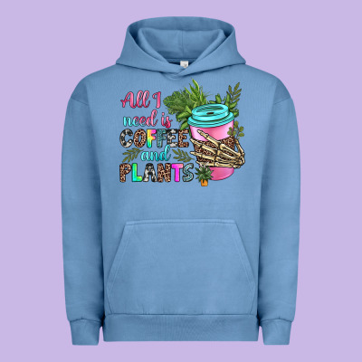 Urban Hoodie all i need is coffee and plants