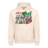 Sandshell all i need is coffee and plants Urban Hoodie - texasbilliewilder