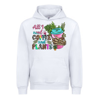 White all i need is coffee and plants Urban Hoodie - texasbilliewilder
