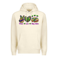 Sandshell Peace Love King Cake Premium Hoodie - RanaPortraitStore