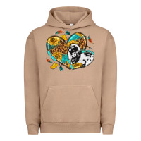 Pigment Burro cowhide leopard hearts Urban Hoodie - texasbilliewilder