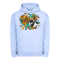 Pigment Grape Ice cowhide leopard hearts Urban Hoodie - texasbilliewilder