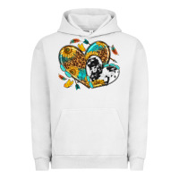 Pigment Lunar Rock cowhide leopard hearts Urban Hoodie - texasbilliewilder