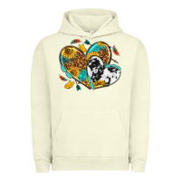 Pigment Pistachio cowhide leopard hearts Urban Hoodie - texasbilliewilder