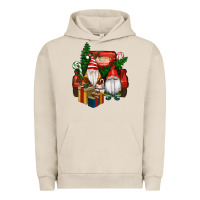 Pigment French Oak Christmas Truck And Gnome Urban Hoodie - RanaPortraitStore