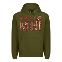 Army Green football mini with leopard Premium Hoodie - texasbilliewilder