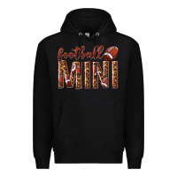 Black football mini with leopard Premium Hoodie - texasbilliewilder