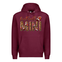Burgundy football mini with leopard Premium Hoodie - texasbilliewilder