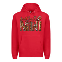 Red football mini with leopard Premium Hoodie - texasbilliewilder