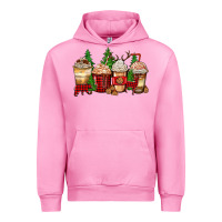 Fuchsia Pink lumberjack coffee cups Urban Hoodie - Zillion Design Studio