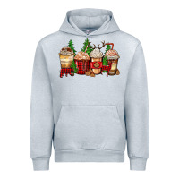 Heather Grey lumberjack coffee cups Urban Hoodie - Zillion Design Studio