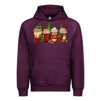 Mauve Wine lumberjack coffee cups Urban Hoodie - Zillion Design Studio