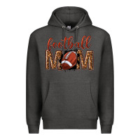 Charcoal Heather football mom Premium Hoodie - texasbilliewilder