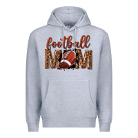 Heather Grey football mom Premium Hoodie - texasbilliewilder