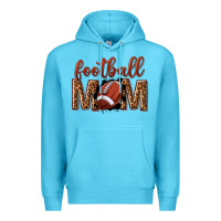 Ocean Blue football mom Premium Hoodie - texasbilliewilder