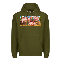 Army Green Pig Farm Premium Hoodie - RanaPortraitStore