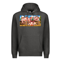 Charcoal Heather Pig Farm Premium Hoodie - RanaPortraitStore