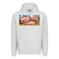Dove Grey Pig Farm Premium Hoodie - RanaPortraitStore
