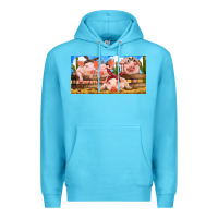 Ocean Blue Pig Farm Premium Hoodie - RanaPortraitStore