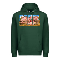 Sports Green Pig Farm Premium Hoodie - RanaPortraitStore