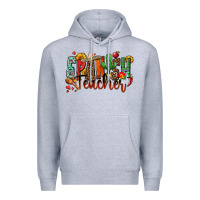Heather Grey spanish teacher Premium Hoodie - Zillion Design Studio