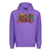 Purple spanish teacher Premium Hoodie - Zillion Design Studio