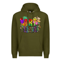 Army Green art teacher Premium Hoodie - Zillion Design Studio