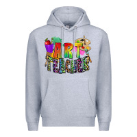 Heather Grey art teacher Premium Hoodie - Zillion Design Studio
