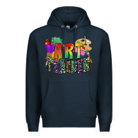 Navy art teacher Premium Hoodie - Zillion Design Studio